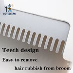 Broom & Dustpan Set - Windproof PET Material with Teeth Design and Folding