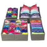 Storage Boxes - Set of 4 Non-Woven Fabric Foldable for Bra and Socks