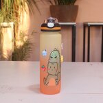 Water Bottle - Plastic Color Gradient Large Capacity 1000ml for Camp School Outdoor