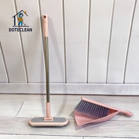 Broom and Dustpan Set - Plastic for Home Kitchen Table Cleaning PET Brush Head