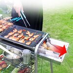 BBQ Grills - Portable Stainless Steel Folding for Outdoor Garden Camping Party