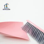 Broom and Dustpan Set - Plastic for Home Kitchen Table Cleaning PET Brush Head