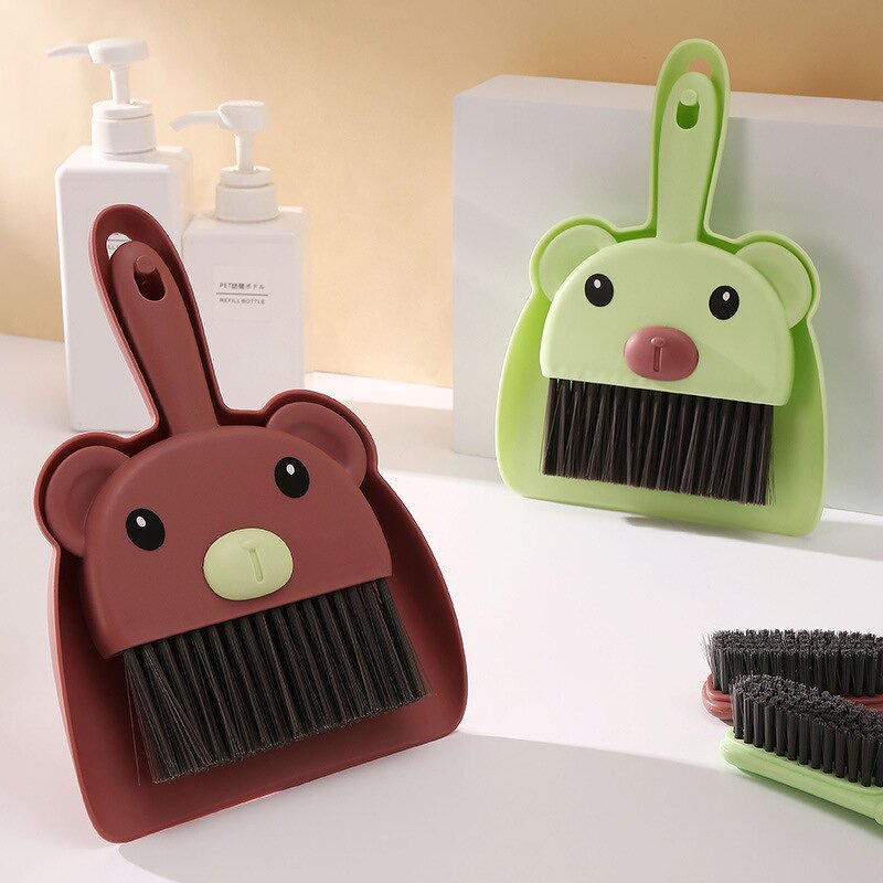 Desk Broom Dustpan Set - Mini Student Children's Pet Clean Table Sweep Function
