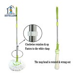 Flat Dust Mop - 360 Spin Stainless Steel Rod Hands-Free Triangle Home Cleaning