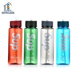 Water Bottle - 750ml PP Plastic with Straw Colorful Portable Outdoor Sports