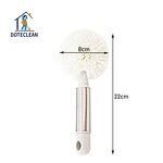 Bottle Cleaning Brush - Multi-Functional Stainless Steel Handle Round EVA Sponge
