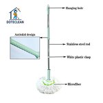 Spin Mop - 360 Degree Cleaning Long Handle Cotton Twist Hands-Free Floor Cleaner