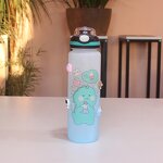 Water Bottle - Plastic Color Gradient Large Capacity 1000ml for Camp School Outdoor