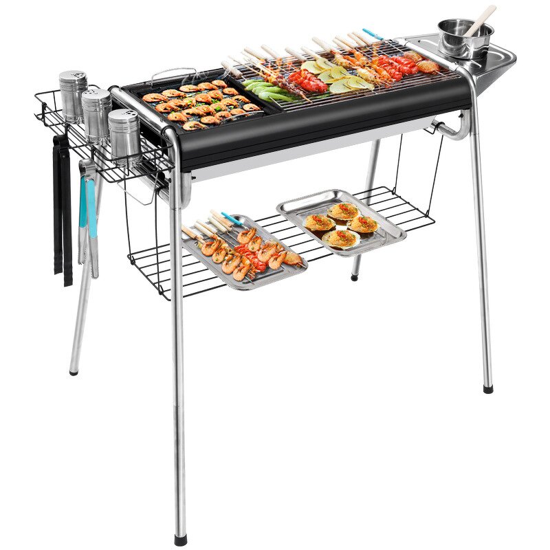 BBQ Grill - Stainless Steel Portable Outdoor Garden Folding Oven for Camping Party
