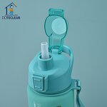 Water Bottle - 1100ml Large Capacity Plastic Color Gradient Sports Travel