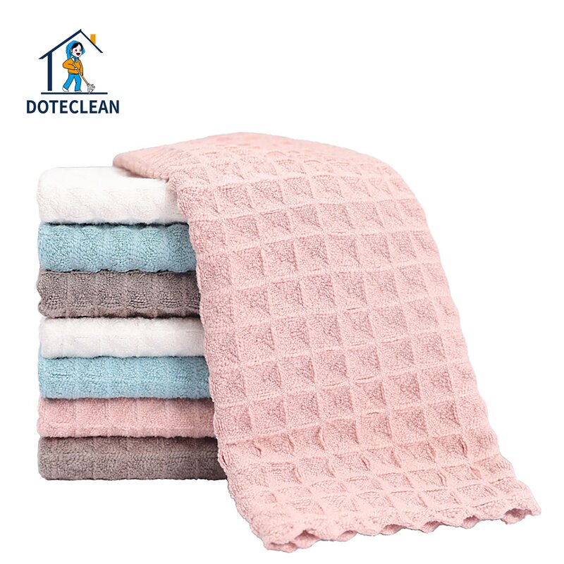 Microfiber Kitchen Cleaning Cloth - 30x30cm Lockstitch Border Cotton Polyester Polyamide