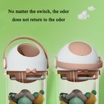 Trash Can - Open Top Rolling Cover with Anti-Odor Dispenser for Home & Baby