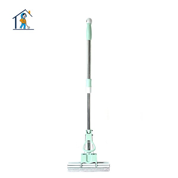 Floor Cleaner - Rolling and Self Squeezing Telescopic Handle Magic Sponge PVA Mop