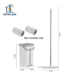 Flat Mop Bucket - Microfiber Scratch Squeeze Wet & Dry Self-Wash Magic Mop