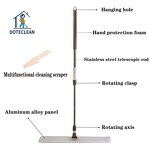 Floor Cleaner - 65cm Professional Aluminum Frame Dry Refill Flat Mop Telescopic
