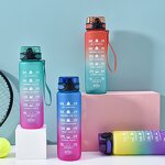Sports Water Bottle - 1000ml Large Capacity Modern Design Color Gradient