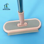 Window Wiper - Stainless Steel Handle Cleaning Cloth Squeegee with Rubber Blade