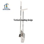 Broom Dustpan Set - Magnetic Suction Standing Stainless Steel Floor Cleaning PET