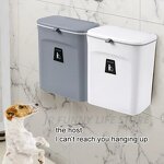 Wall-Mounted Garbage Can - 7L 9L Kitchen Cabinet Door Hanging Recycling Basket