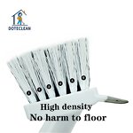 Floor Scrub Brush - Long Handle Stainless Steel 3-Connecting Poles Squeegee