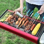 BBQ Grill - Stainless Steel Portable Outdoor Garden Folding Oven for Camping Party