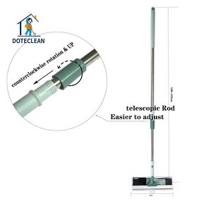 Window Squeegee - Telescopic Rubber Wiper Stainless Steel Handle