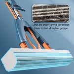 Floor PVA Mop - Self-Cleaning 360 Foldable Squeeze Removable Hand-Free Telescopic
