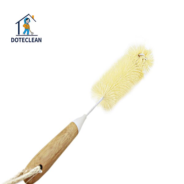 Baby Bottle Cleaning Brush - Bamboo Handle PP Material Long Handle Sponge TPE