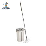 Flat Mop Bucket - Microfiber Scratch Squeeze Wet & Dry Self-Wash Magic Mop