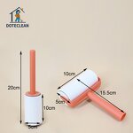 Lint Roller - Home Cleaning Tool Handle Dust Removal Plastic Sticker 60 Pcs