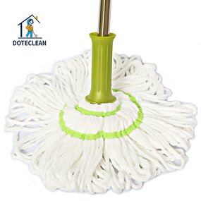 Flat Dust Mop - 360 Spin Stainless Steel Rod Hands-Free Triangle Home Cleaning