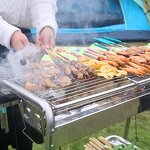 BBQ Grill - Portable Stainless Steel Mesh Folding Thicken Outdoor Charcoal