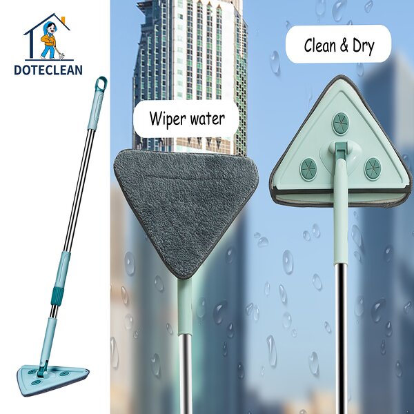 Window Cleaner - Triangle Telescopic Stainless Steel Floor House Ceiling Mop