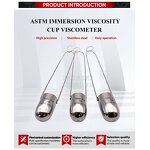 Viscosity Cup - Stainless Steel Immersion Zahn Viscometer Tester Flow Paint