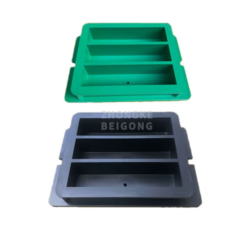 Cement Mortar Prism Mould - 40*40*160mm Black Plastic Three Gang Cube 50pcs/box