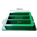 Prism Mould - Plastic Three Gang for Lab Mortar Stamped Concrete 50pcs/box