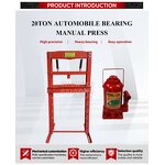 Hydraulic Press - 20 Ton for Automotive Bearing Maintenance Shop Press