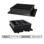 Prism Mould - Plastic Three Gang for Lab Mortar Stamped Concrete 50pcs/box