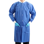Disposable Lab Coats - Wholesale SMS Material with Knitted Sleeves
