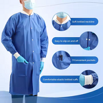 Disposable Lab Coat - Lightweight Breathable Nonwoven White
