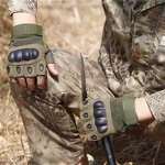 Tactical Fingerless Gloves - Customized for Hunting Cycling Climbing