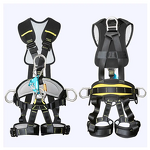 Fall Protection Safety Harness - with Shock Absorbing Lanyard Hook