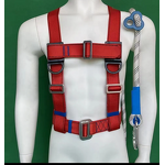 Fall Protection Safety Harness - with Shock Absorbing Lanyard Hook