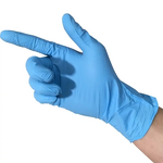Nitrile Examination Gloves - 9 Inches Blue Disposable with Logo
