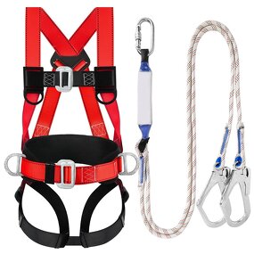CE Fall Protection Harness - with Lanyard for Construction Work