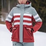 Ski Suit Manufacturer - Custom Logo Men's Warm Waterproof One-Piece Overall Snowboard Pants with Screen Printing