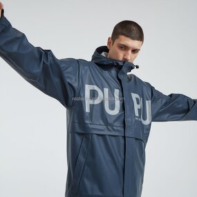 Windbreaker Jacket Manufacturer - Men's Lightweight Waterproof PU Breathable Hooded Stand Collar Casual Print