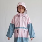 Raincoat Manufacturer - 2024 Casual Print PU for Kids High Quality Waterproof Breathable Stand New Lovely