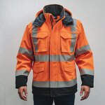 Workwear Jacket Manufacturer - Men's Thermal Fluorescent Hi Vis Softshell Breathable Outdoor Wear