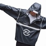 Windbreaker Jacket Manufacturer - Men's Lightweight Waterproof PU Breathable Hooded Stand Collar Casual Print